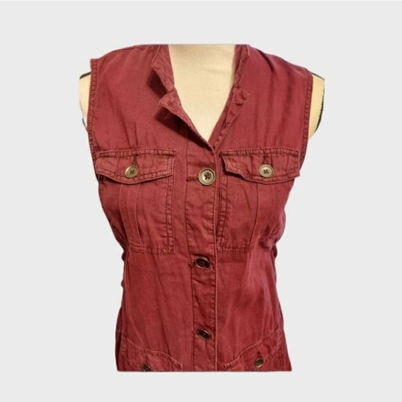 𝅺plum color womens Maurices vest womens Size XS - Picture 4 of 10
